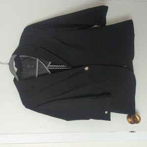 Black blazer with pearl button
